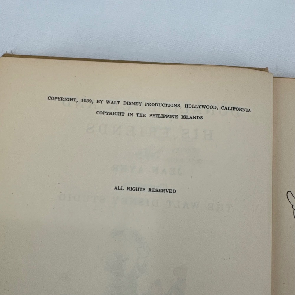 Vintage 1939 Donald Duck and His Friends Hardcover 1st Edition Book Walt Disney - Picture 7 of 9